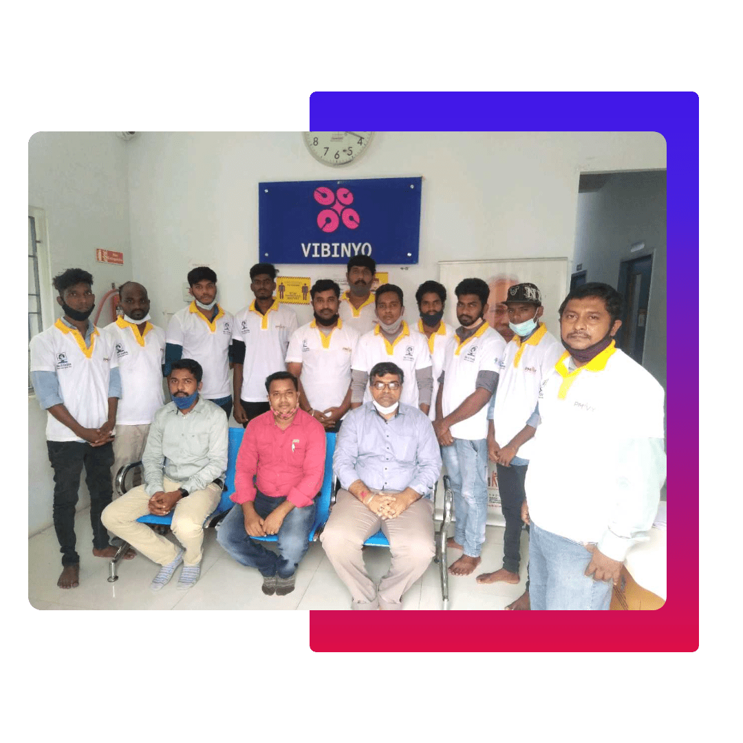 Vibinyo startup core team in office